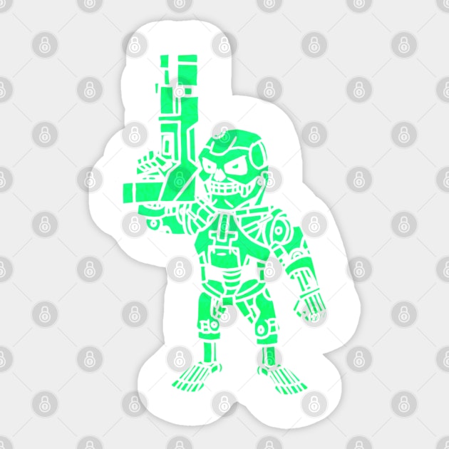 Cyborg Perk Sticker by KingVego